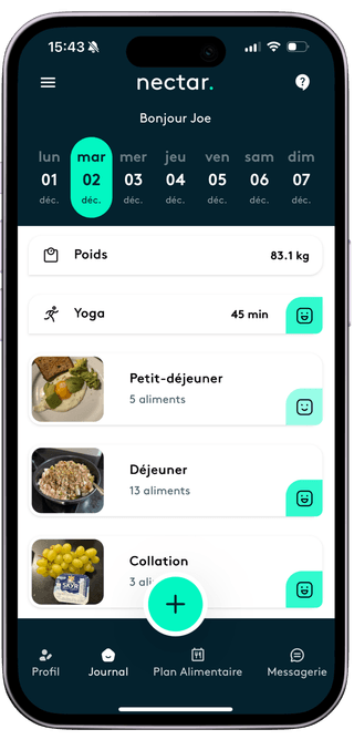 Journal alimentaire patient