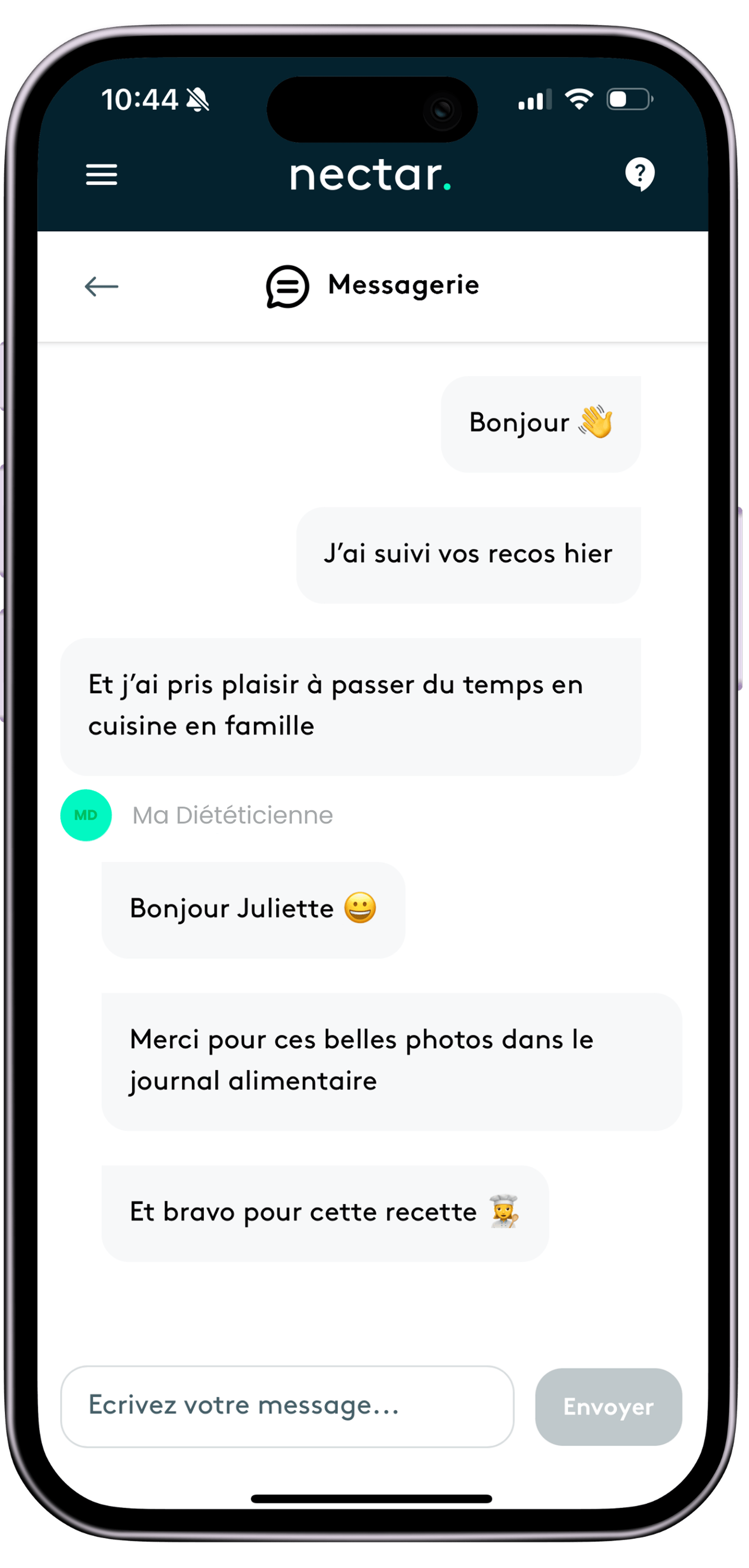 Messagerie diététicien